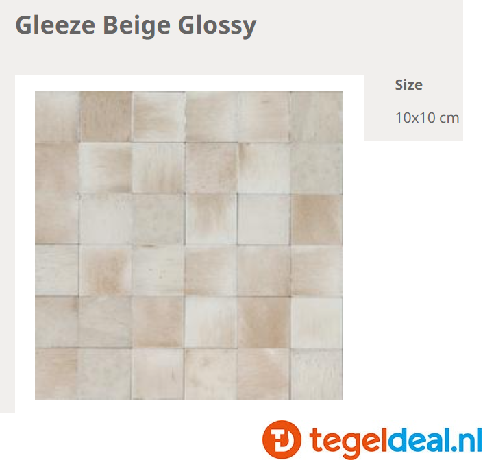 WDT Ragno Gleeze BEIGE, 10x10 cm, R8GL