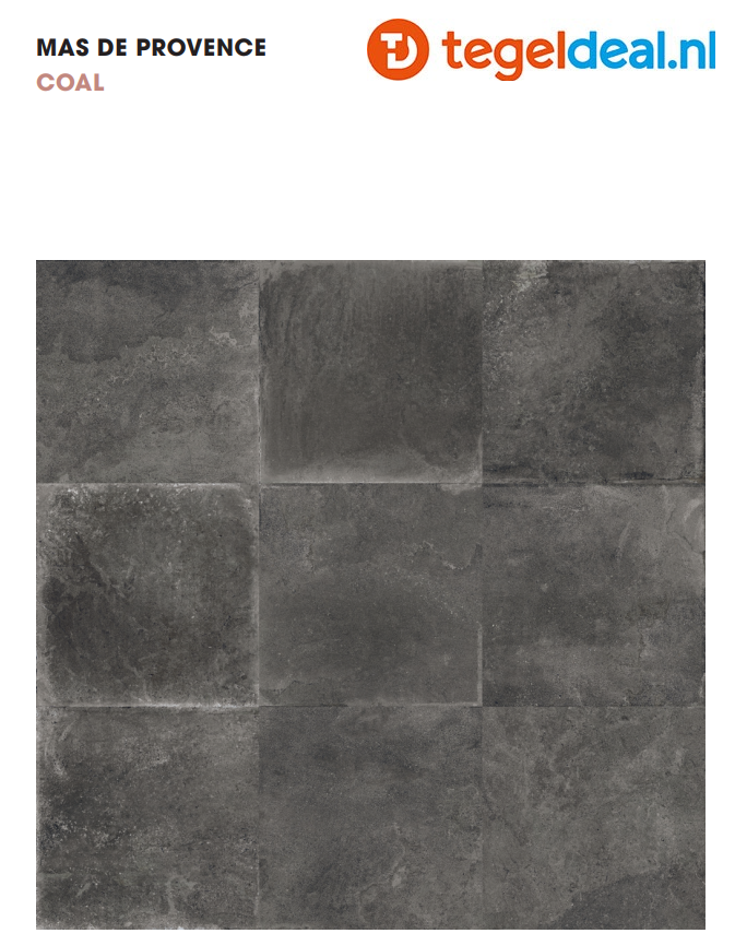 VLT DOM Mas de Provence COAL, 90x90 cm DMP9970R, natuursteenlook VLT DOM Mas de Provence COAL, 90x90 cm DMP9970R, natuursteenlook