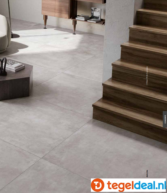 Ermes Aurelia, Domino Cenere, 40x80,2 cm, cementlook tegels