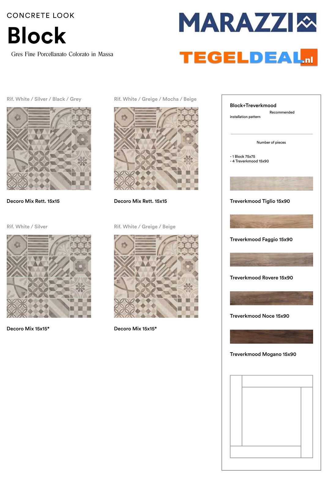 VLT Marazzi Block, Greige, 60 x 60 cm MLL8