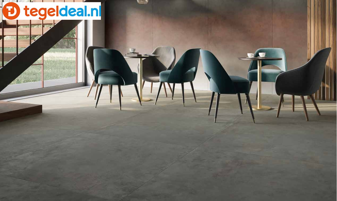Supergres Irony, LEAD, 60x60 cm, metaallook tegels - €36,50 per m2 incl. btw