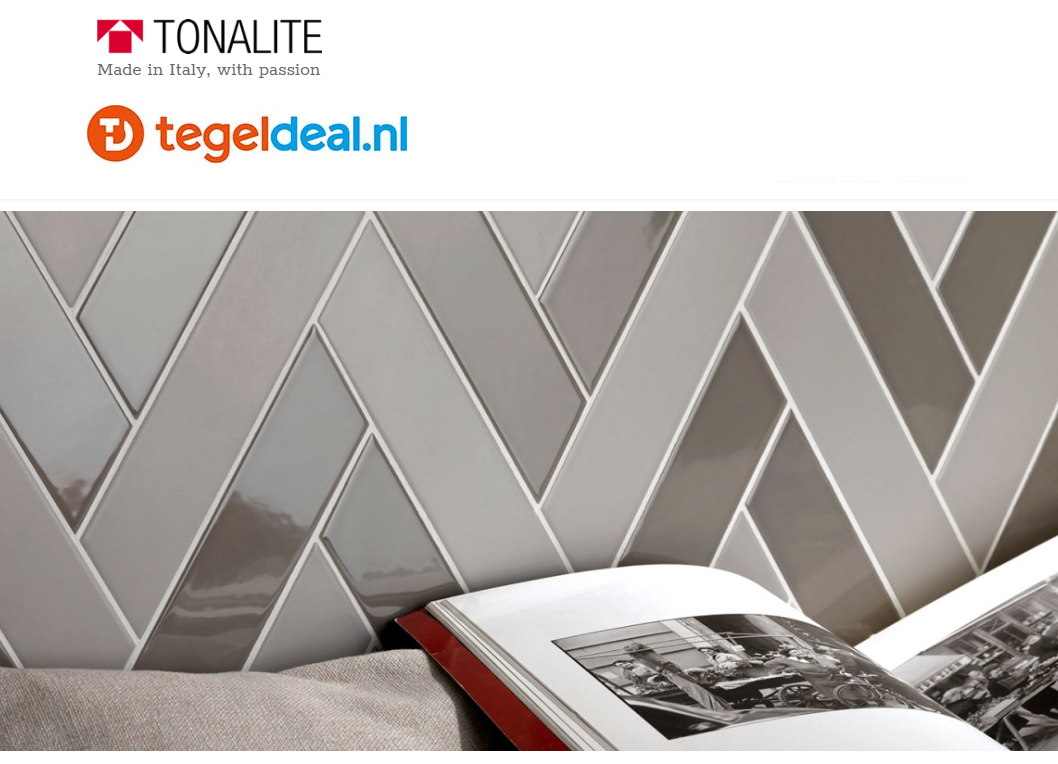 Tonalite, Arrow A+B, 5x23 cm, chevron wandtegels Tonalite, Arrow A+B, 5x23 cm, chevron wandtegels