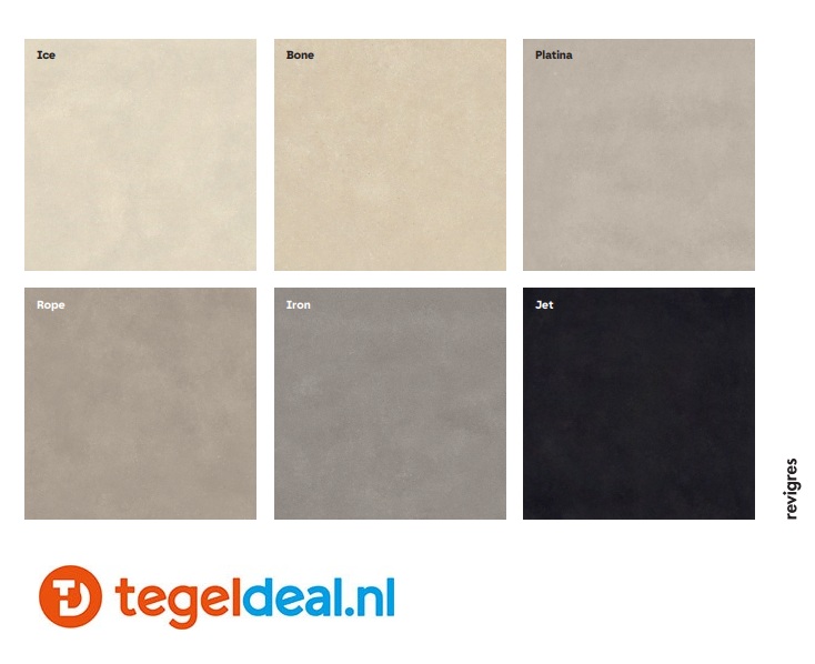 Revigres, Omni, cementlook tegels voor vloer en wand 