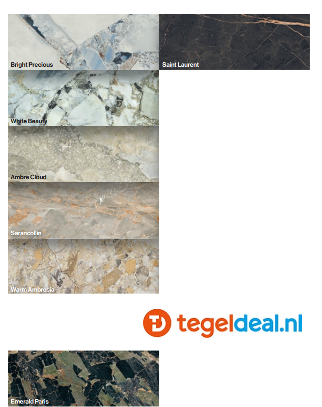 EnergieKer Treasure and Gems, marmerlook tegels vanaf € 34,50 per m2 