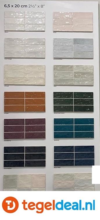OPRUIMING :  1 m2 Equipe, La Riviera, Wheat, 6,5x20 cm, wandtegels - 1 m2 voor 10,00 euro