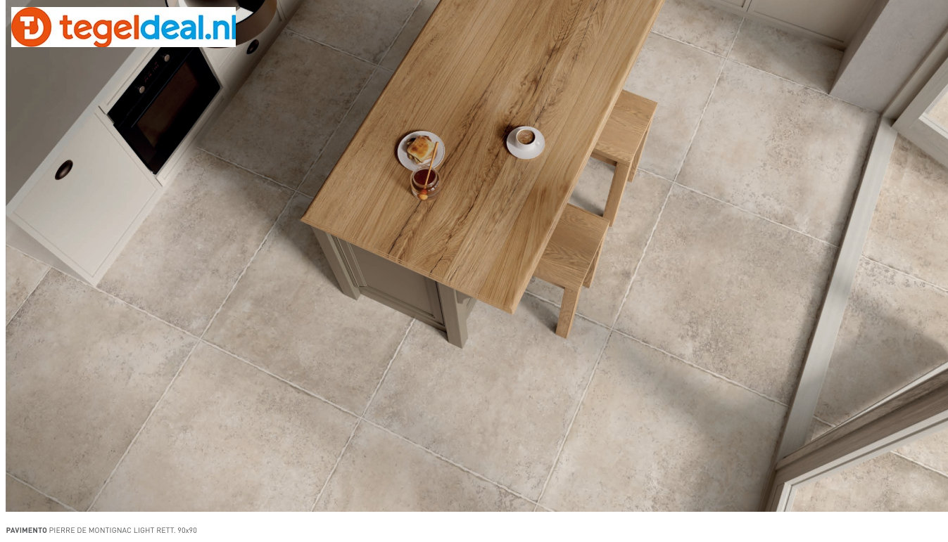 SIL Ceramiche, Pierre De Montignac Light, 90x90 cm, natuursteenlook tegels