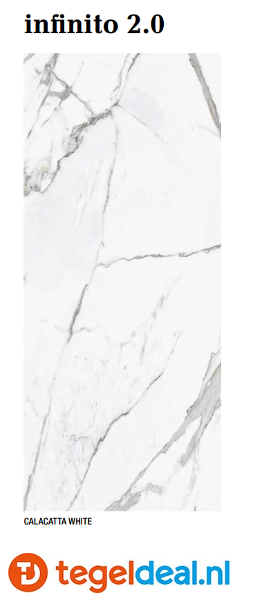 Fondovalle Infinito 2.0, CALACATTA WHITE LUX, 60x120 cm, INF2587, marmerlook tegels 