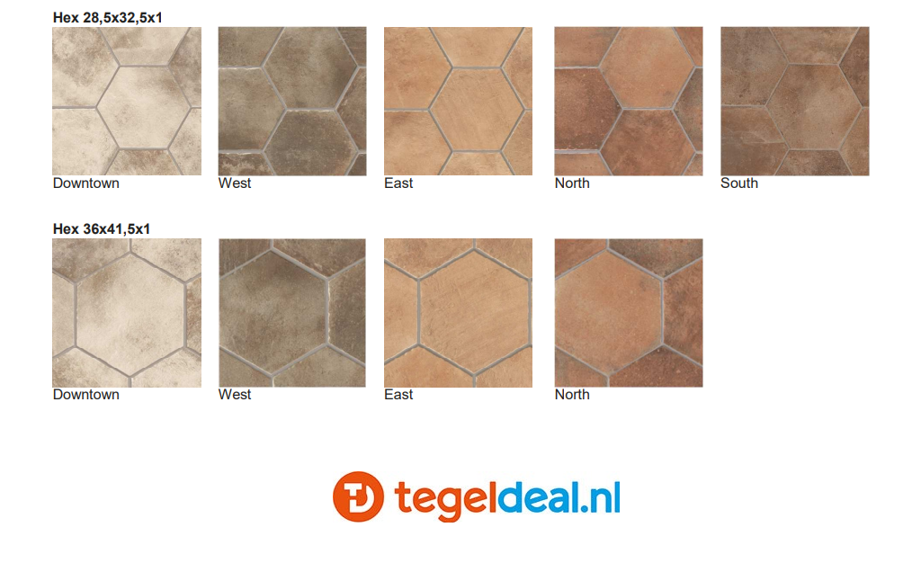 VLT Natucer Boston, terracotta-look div. kleuren en afmetingen