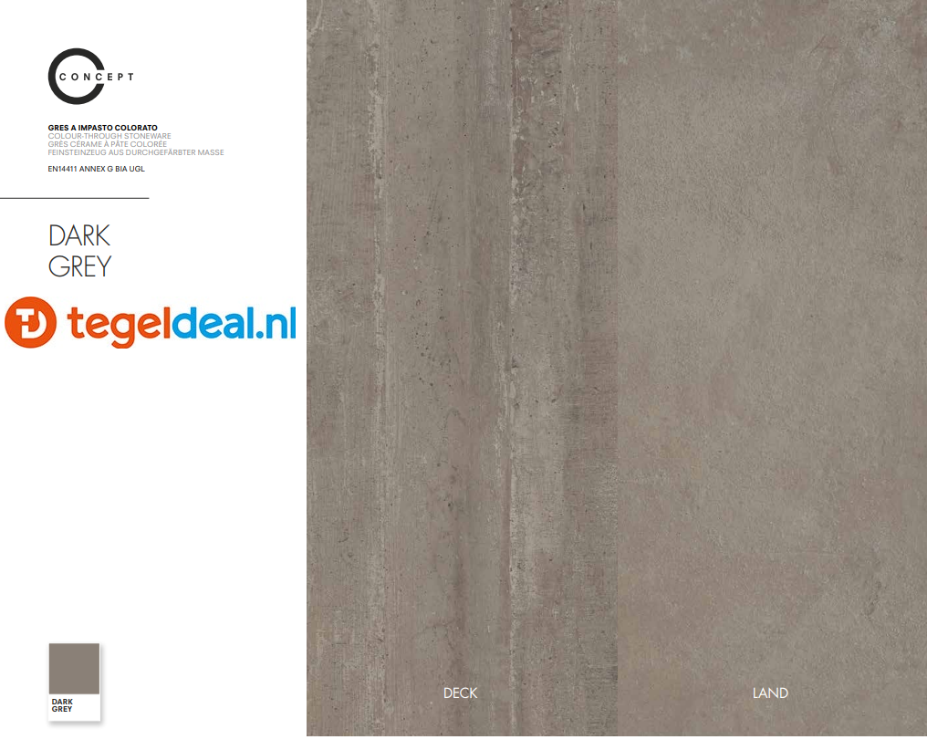 Castelvetro, Concept Land DARK GREY, 30x60 cm, 02CLD36R44 - € 28,50 per m2, betonlook tegels