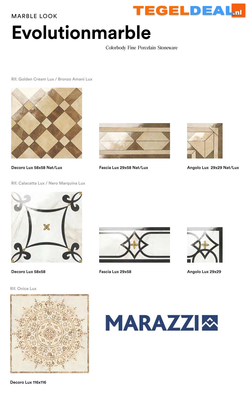 VLT Marazzi Evolution Marble, marmerlook