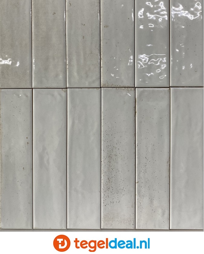 Ribesalbes Hope WHITE, 6x25 cm handvorm wandtegels - OP VOORRAAD