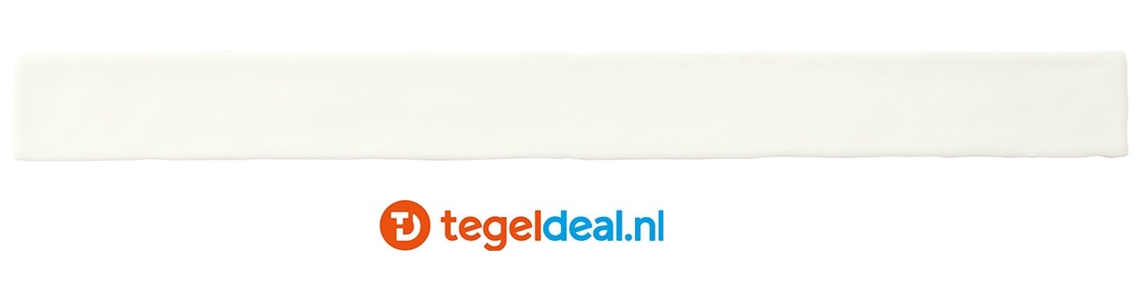 North End, WHITE matt, 5x50 cm, handvorm wandtegels