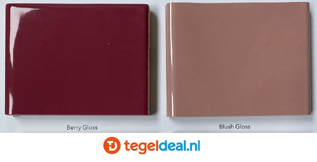 WOW Design, Grace BLUSH GLOSS, 7,5x30 cm Oval, wandtegels 