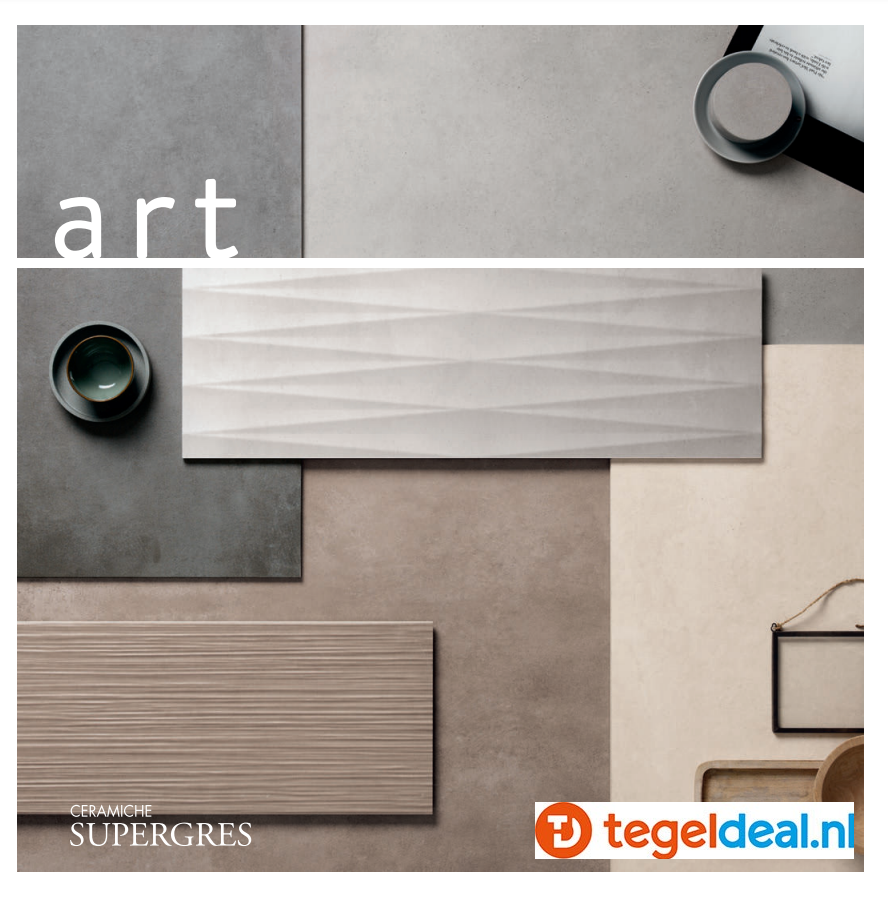 VLT Supergres Art Clay, 75x75 cm, CL75, betonlook tegels