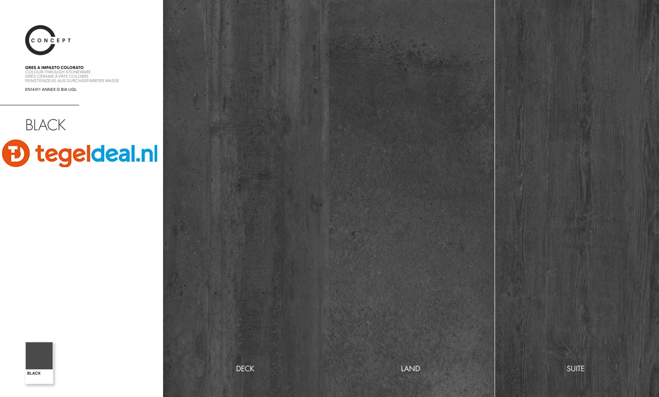 Castelvetro, Concept Land BLACK, 30x60 cm, CLD36R7