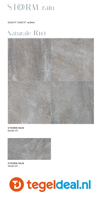 VLT Supergres Stoorm Rain, 60 x 60 cm, Naturale