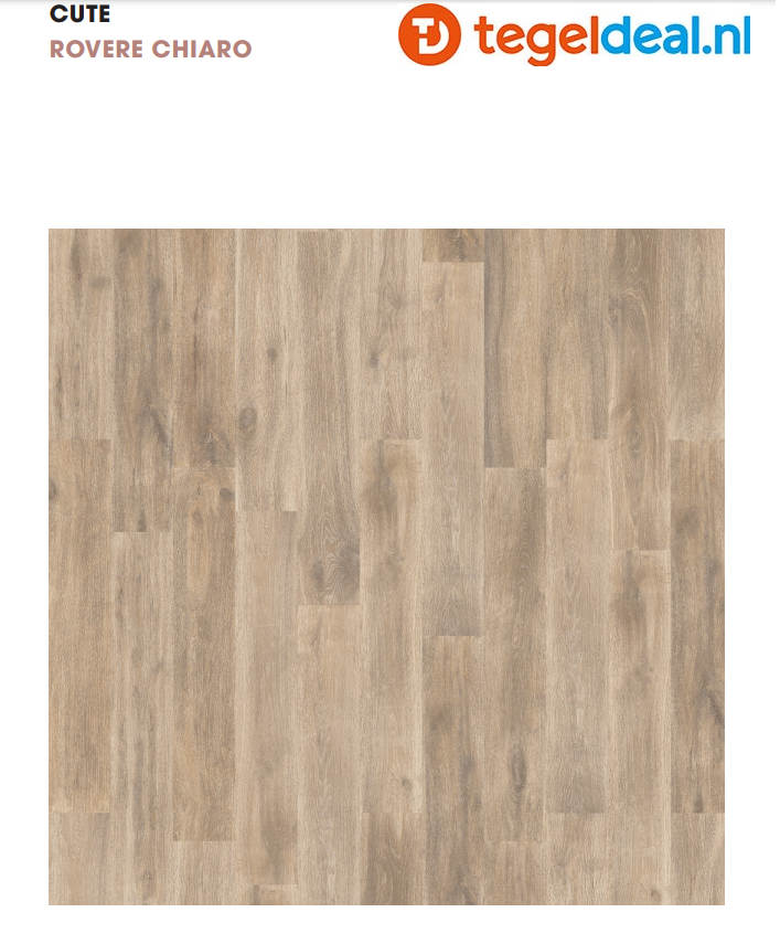 TRT DOM Cute ROVERE CHIARO DUE4020OR, 40x120x2 cm OUT, houtlook 
