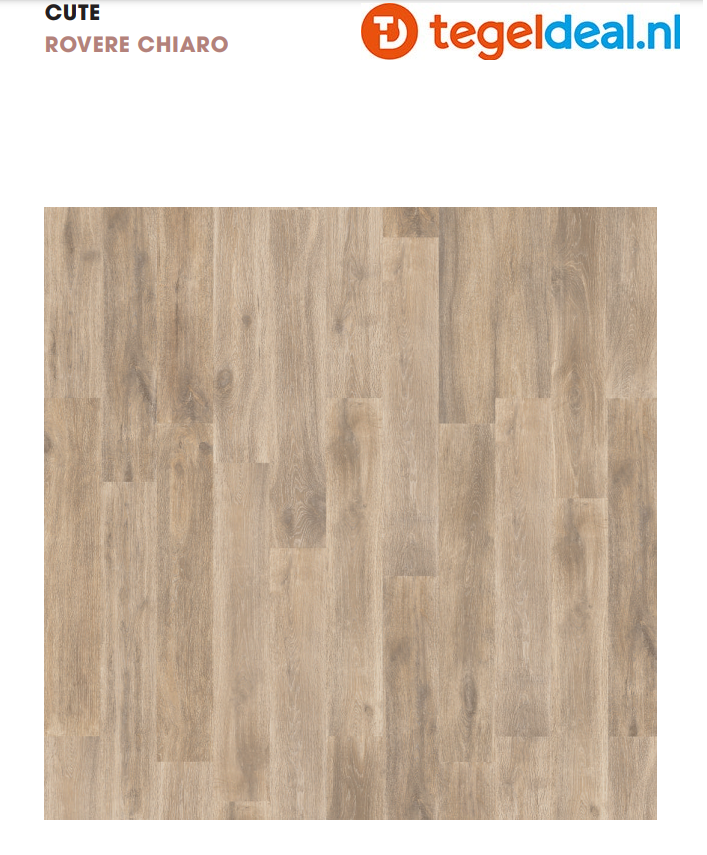 DOM Cute ROVERE CHIARO DUE4020OR, 40x120x2 cm OUT, houtlook terrastegels