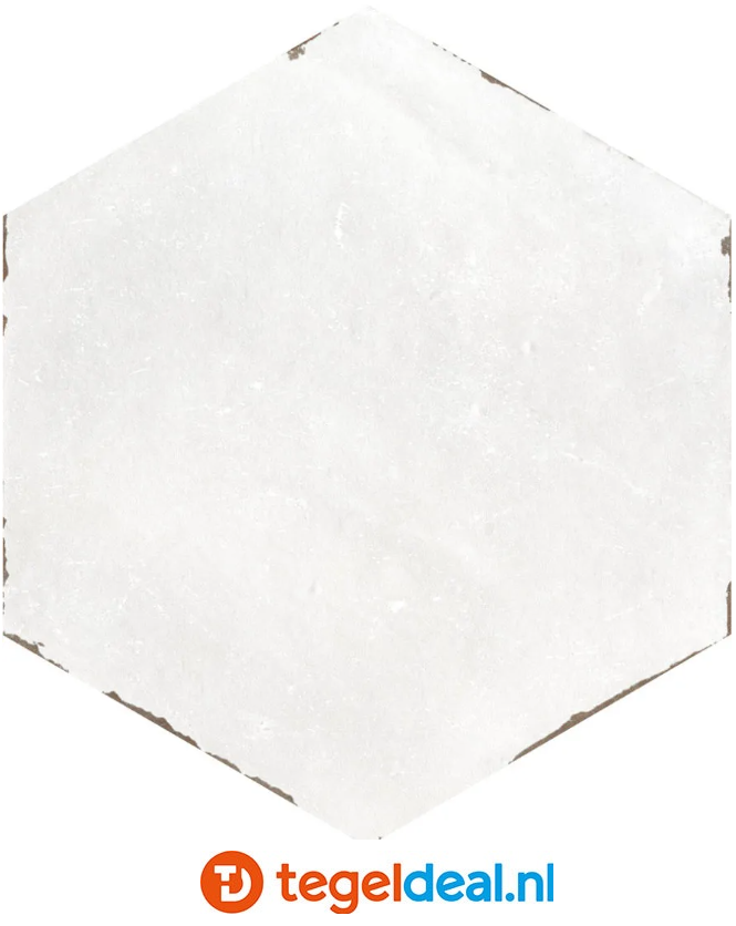 VLT en WDT Nanda Tiles, Capri SOLARO WHITE, 14x16 cm, hexagon