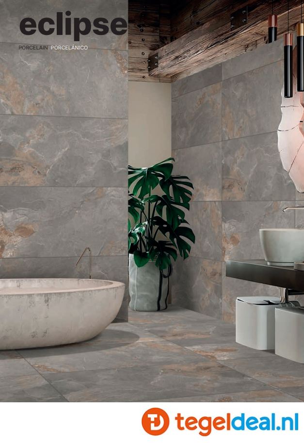 Villa, Eclipse GRAPHITE, 60x120 cm MATT, natuursteenlook tegels - €34,50 per m2   