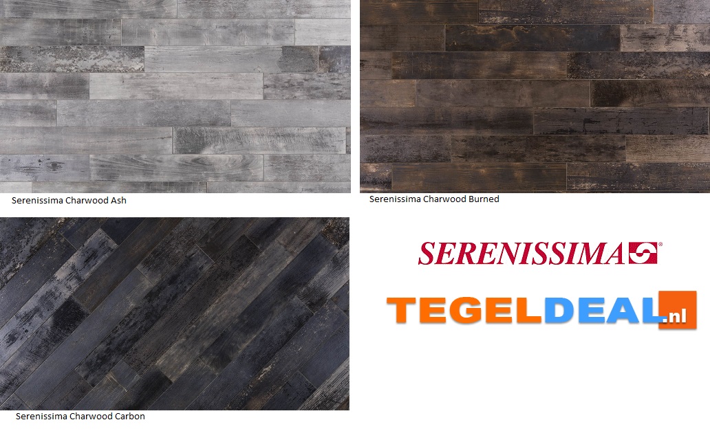 VLT Serenissima Charwood, houtlook in div. kleuren en afm.