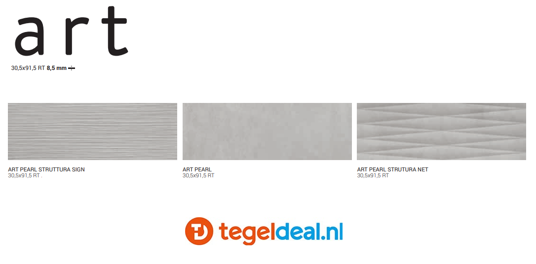 WDT Supergres Art Pearl, 30,5x91,5 cm, APE9, betonlook wandtegels