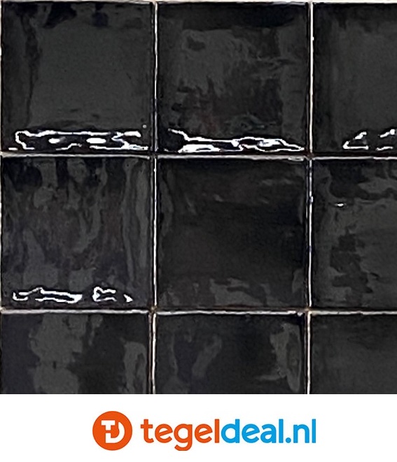Equipe, Manacor BLACK, art 26916, 10x10 cm, zellige-look wandtegels