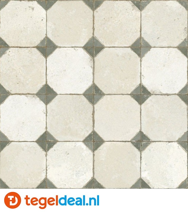 Peronda, Fs Yard Sage, 45x45 cm, vintage patroontegels