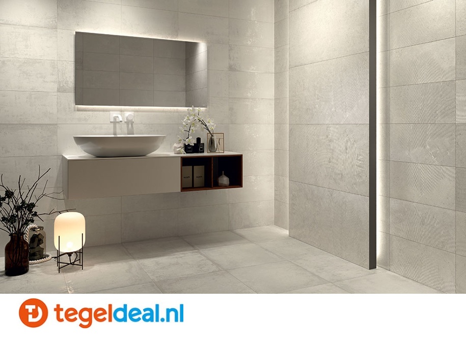 Castelvetro, Materika Project BIANCO 60x60 cm, 02CMK60R1 - € 29,50 per m2, betonlook tegels