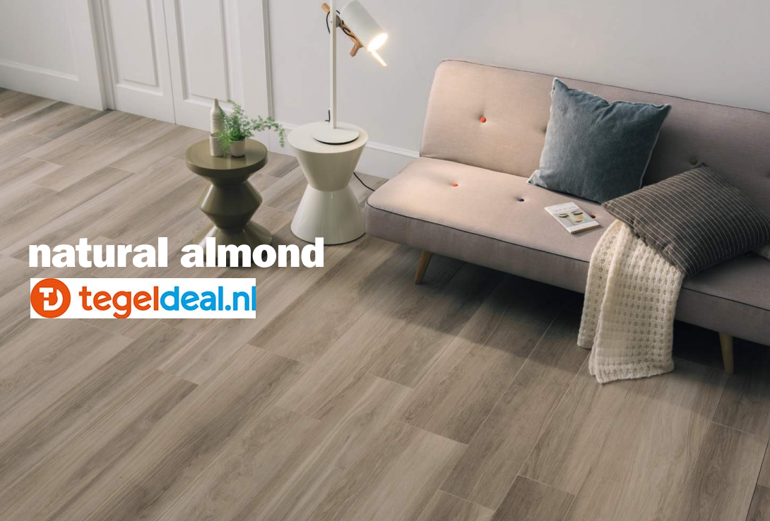 Supergres Natural Appeal Almond, 7,5x60 cm, NA6Ø, houtlook tegels
