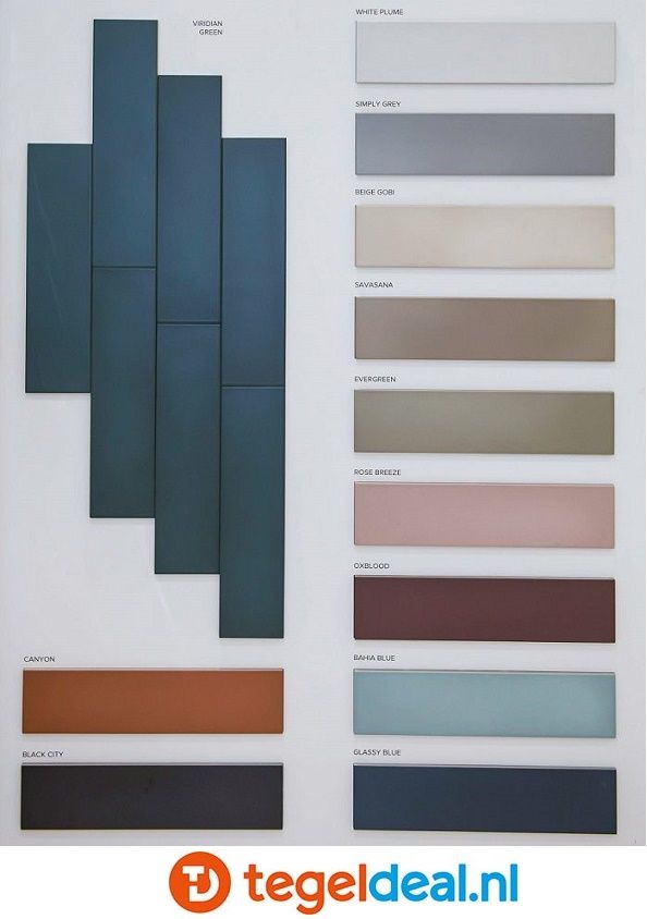 OPRUIMING :  0,65 m2 Equipe, Stromboli, Glassy Blue, 25893, 9,2x36,8 cm, vloer- wandtegels - 0,65 m2 voor 20,00 euro 