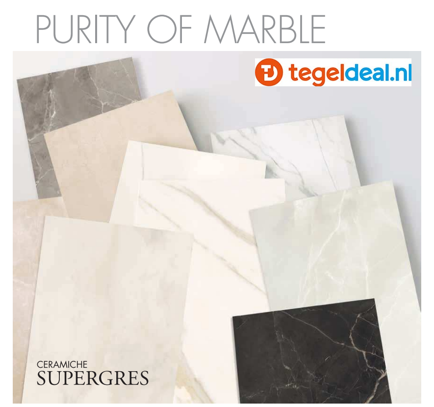 VLT Supergres Purity of Marble, Calacatta Lux, 75 x 75 cm