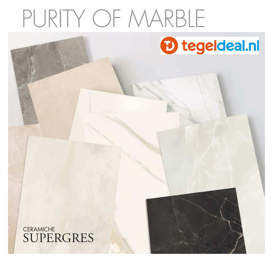 VLT Supergres Purity of Marble, Pure White Lux, 60 x 60 cm