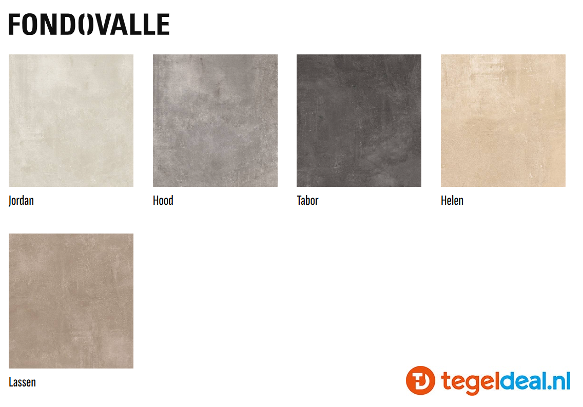 Fondovalle Portland, HOOD, 120x120x0,6 cm, PTL004, betonlook tegels  