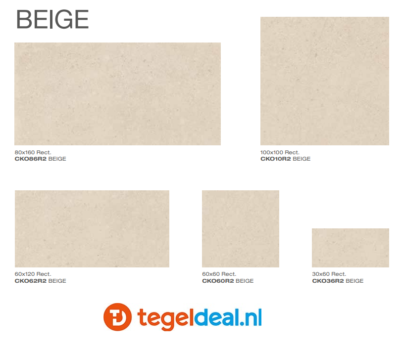 TRT Castelvetro, Konkrete Project BEIGE 60x120x2 cm, XKO62R2