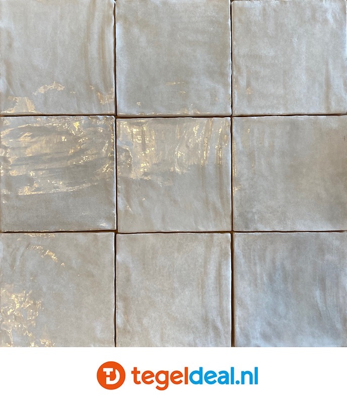 Equipe, La Riviera GRIS NUAGE, 13,2x13,2 cm, art. 25852, handvorm wandtegels