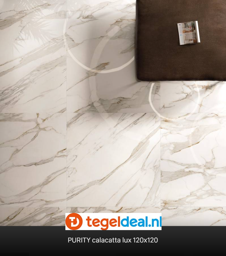 Supergres Purity of Marble, Calacatta Lux, 60x120 cm, marmerlook tegels Supergres Purity of Marble, Calacatta Lux, 60x120 cm, marmerlook tegels