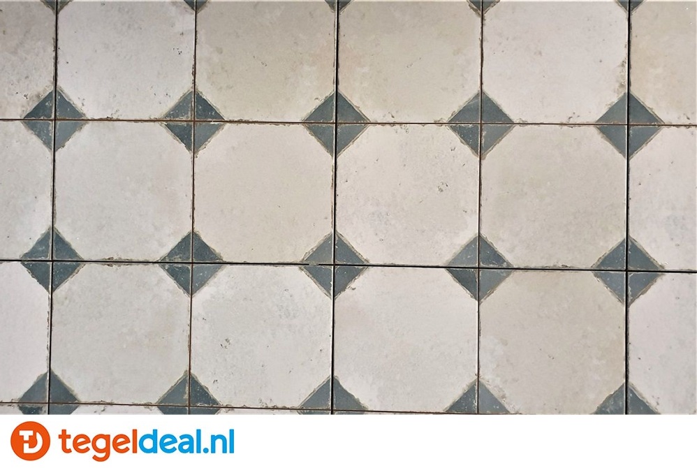 Peronda, Fs Yard Blue, 45x45 cm, vintage patroontegels