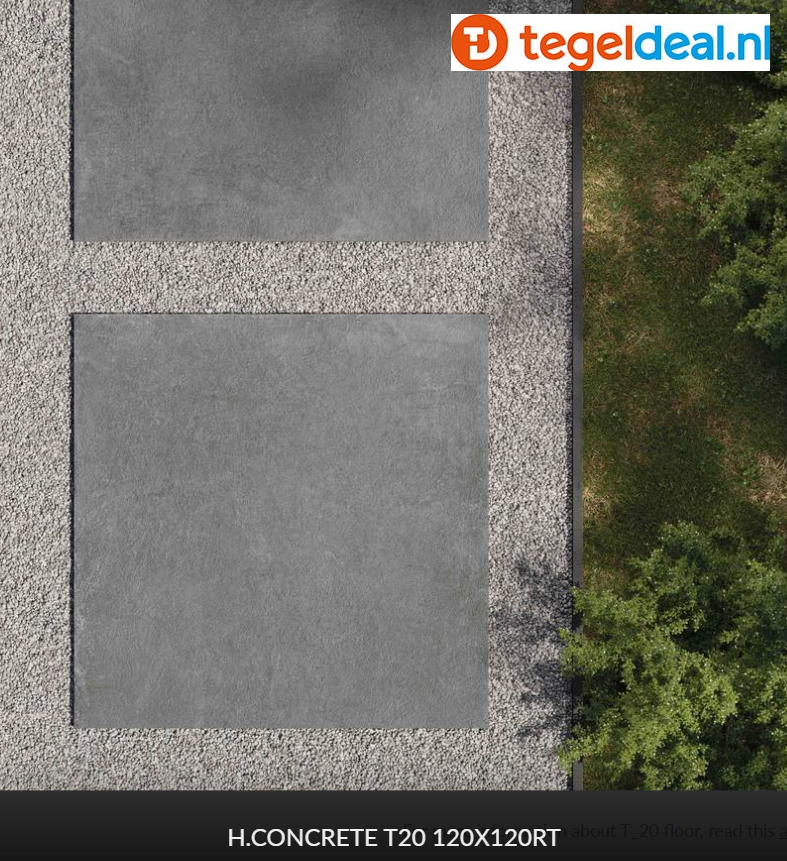 Supergres H.24 Concrete, 60x60x2 cm HCT6, OUTDOOR terrastegels