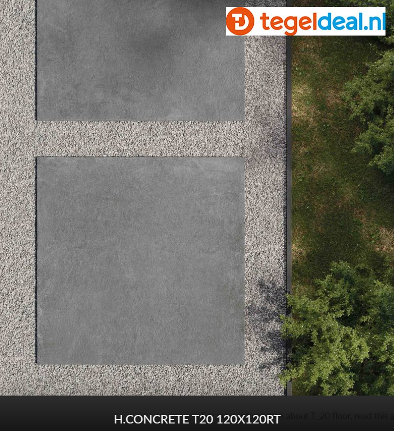 TRT Supergres H.24 Concrete, 60x60x2 cm HCT6, OUTDOOR terrastegels