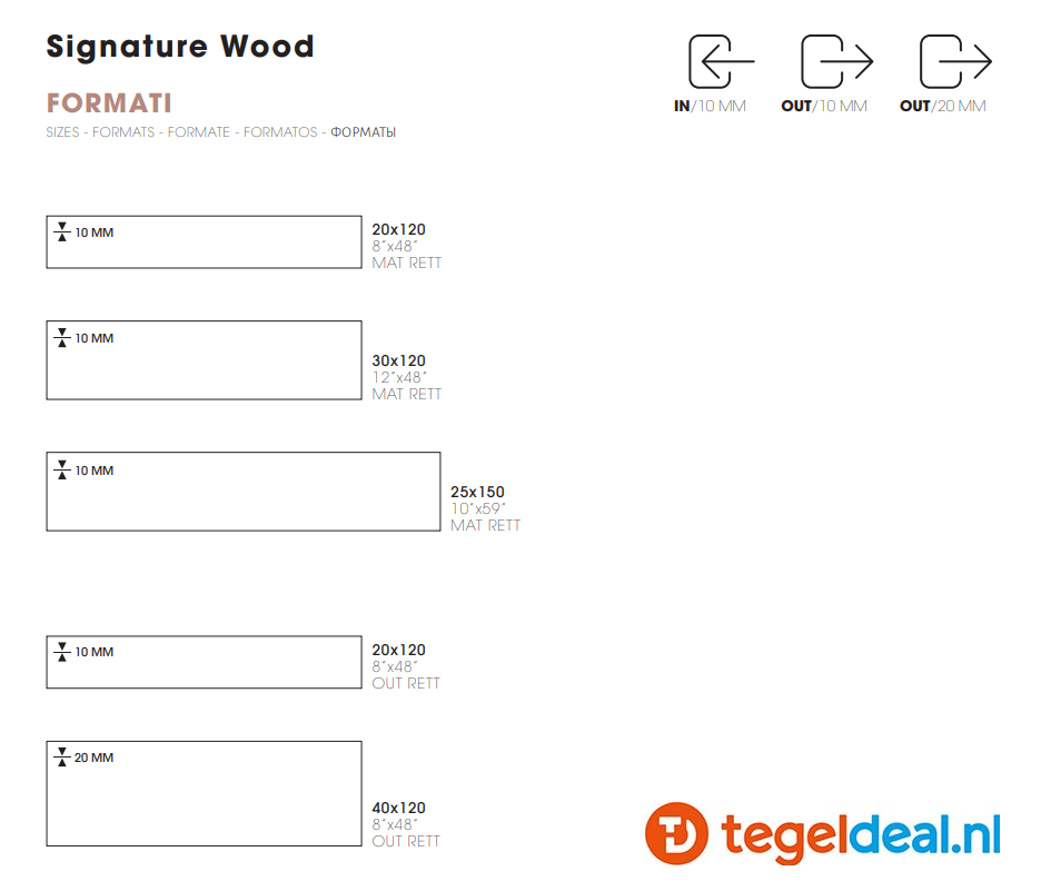 DOM Signature Wood, houtlook tegels voor binnen én buiten