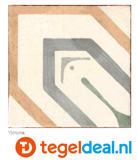Nanda Tiles, Villa Remi, 15x15 cm, vintage patroontegels voor vloer en wand 