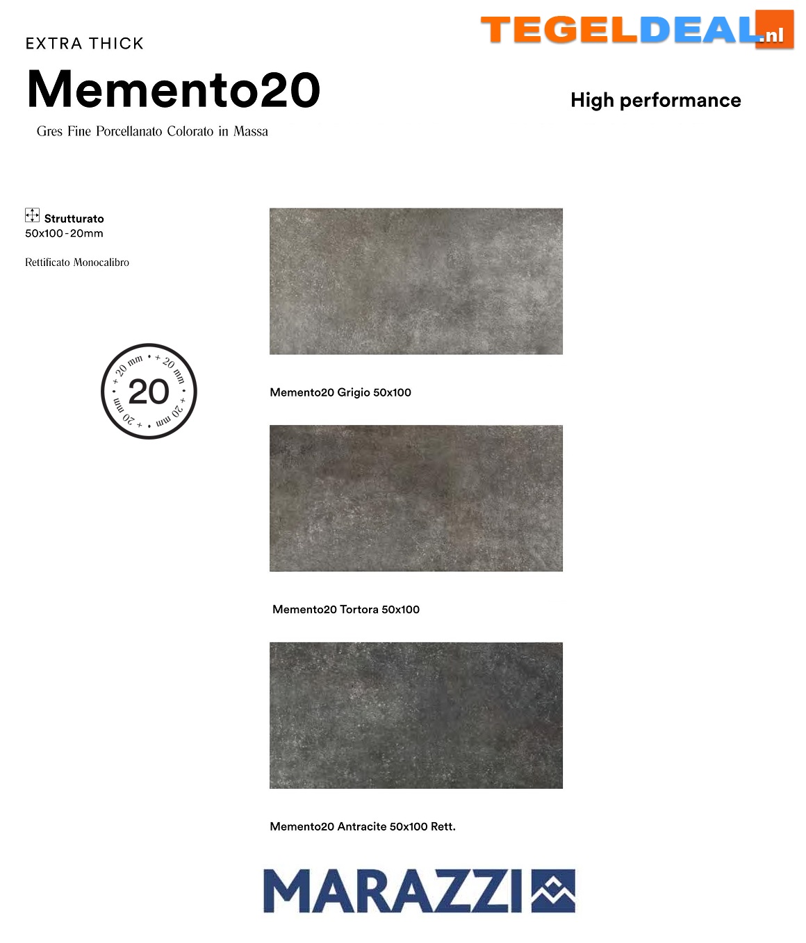 VLT Marazzi Memento, Mercury, 75 x 75 cm M032