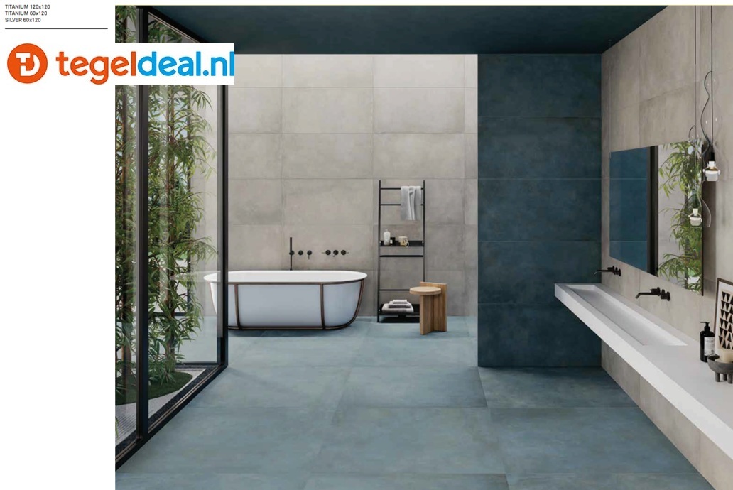 KEOPE Plate SILVER, 80x80 cm, metaallook tegels