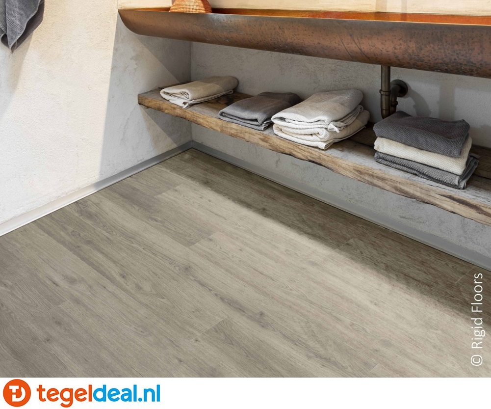 GREY Plank, 18x122x0,5 cm, A14380, Rigid SPC Click Vloer    
