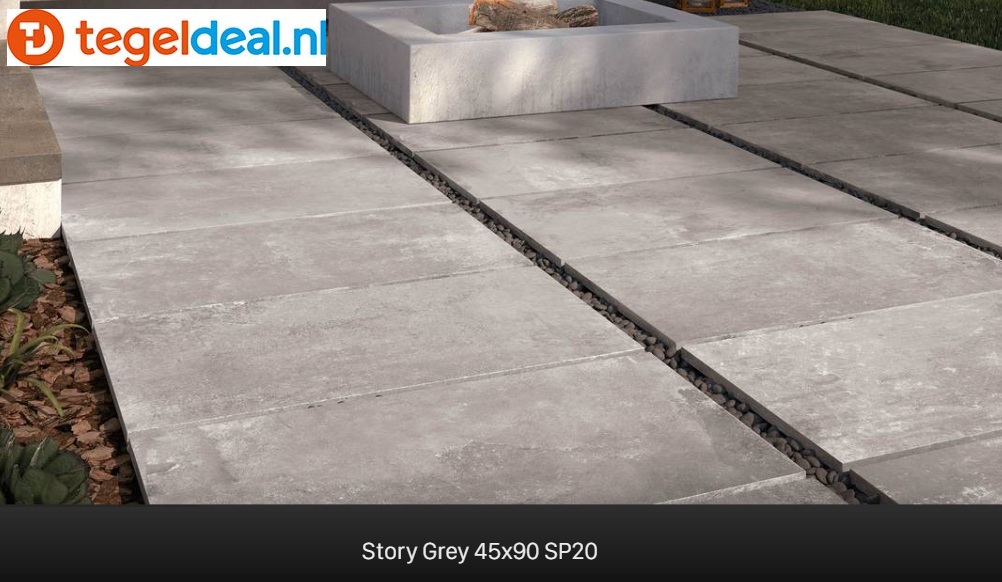 TRT Supergres Story Grey T20, 80x80x2 cm OUTDOOR
