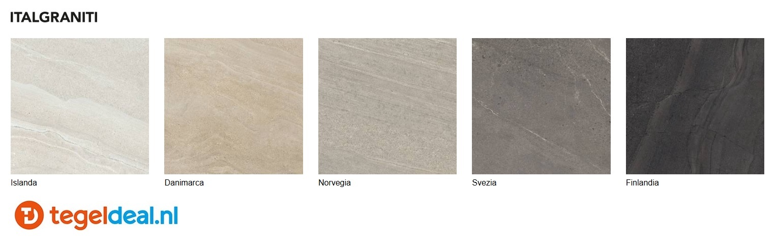 Italgraniti Nordic Stone, natuursteenlook tegels voor vloer en wand  