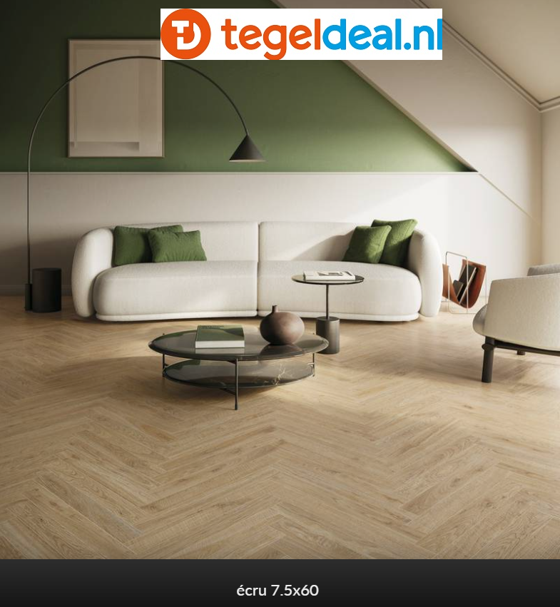 Supergres Freedhome ECRU, 7,5x60 cm, houtlook tegels