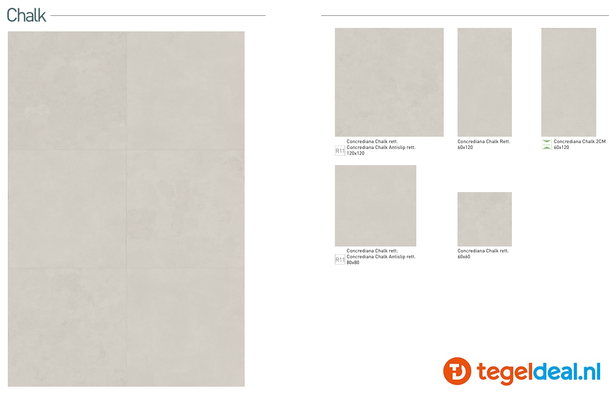 SIL Ceramiche, Concrediana CHALK, 60x60 cm Natural