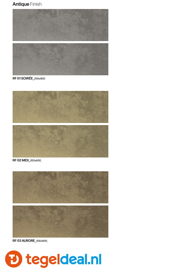 Mirage Reflet, wandtegels met verouderd spiegeleffect 20x60 cm Mirage Reflet, wandtegels met verouderd spiegeleffect 20x60 cm